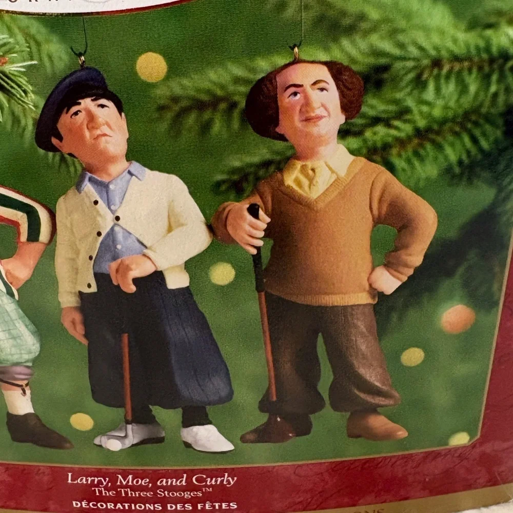 HALLMARK KEEPSAKE the Label Three Stooges Ornament Set “Larry,Moe and Curly” - Picture 3 of 9